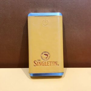 Estuche de cuero amarillo personalizado Batería de carga Powerbank 6000 mAh
