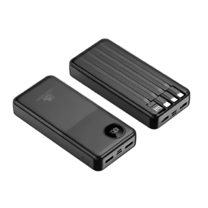 Heavy Duty 20000mAh 120W Power Bank with 4 Cables, Digital Meter and Dual Color Options