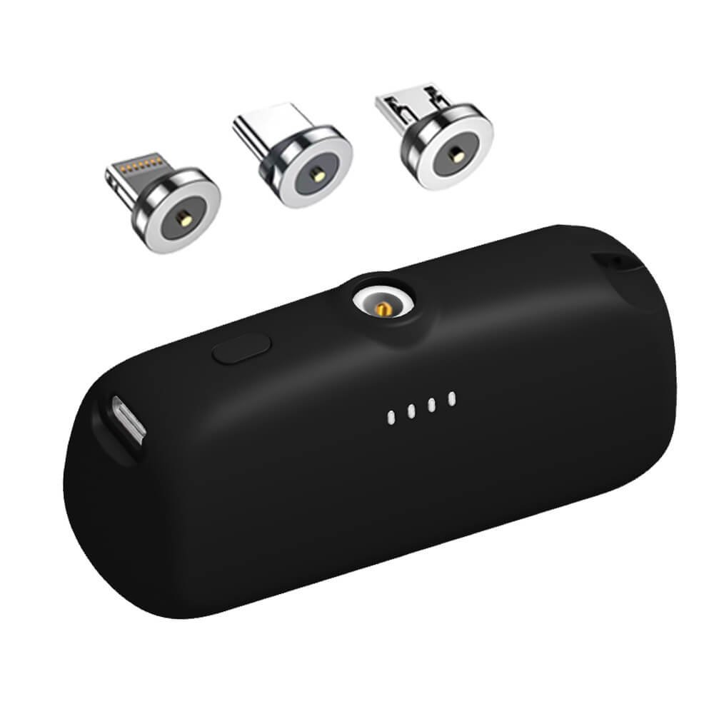 Black Capsule Magnetic Wireless Power Bank