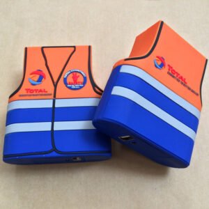 Chaleco reflectante de tráfico Power Bank - Cargador de PVC personalizable