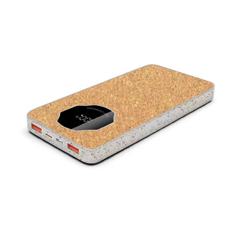 10K Eco-Friendly PD Power Bank - ABS соломы пробки дизайн