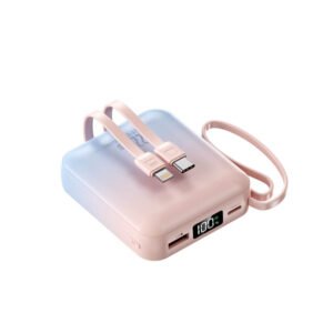 Mini Square Fast-Charging Gradient Power Bank – Compact, Customizable, Apple-Compatible