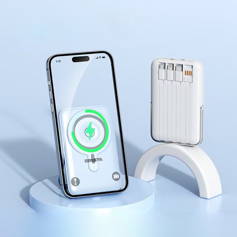 soporte magsafe powerbank blanco