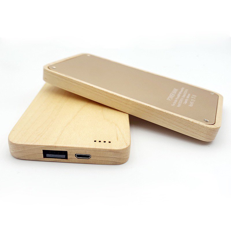 Natural Wood Ultra-thin Power Bank