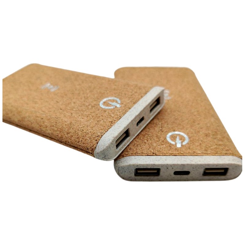 Wheat Straw & Cork Wireless Power Bank (Biodegradable）