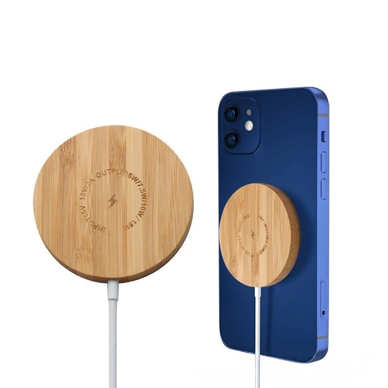 wood carved magsafe Wooden Wireless Charger