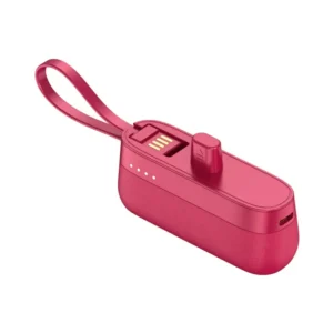 5000mAh Capsule Power Bank with Leather Shell and Cable