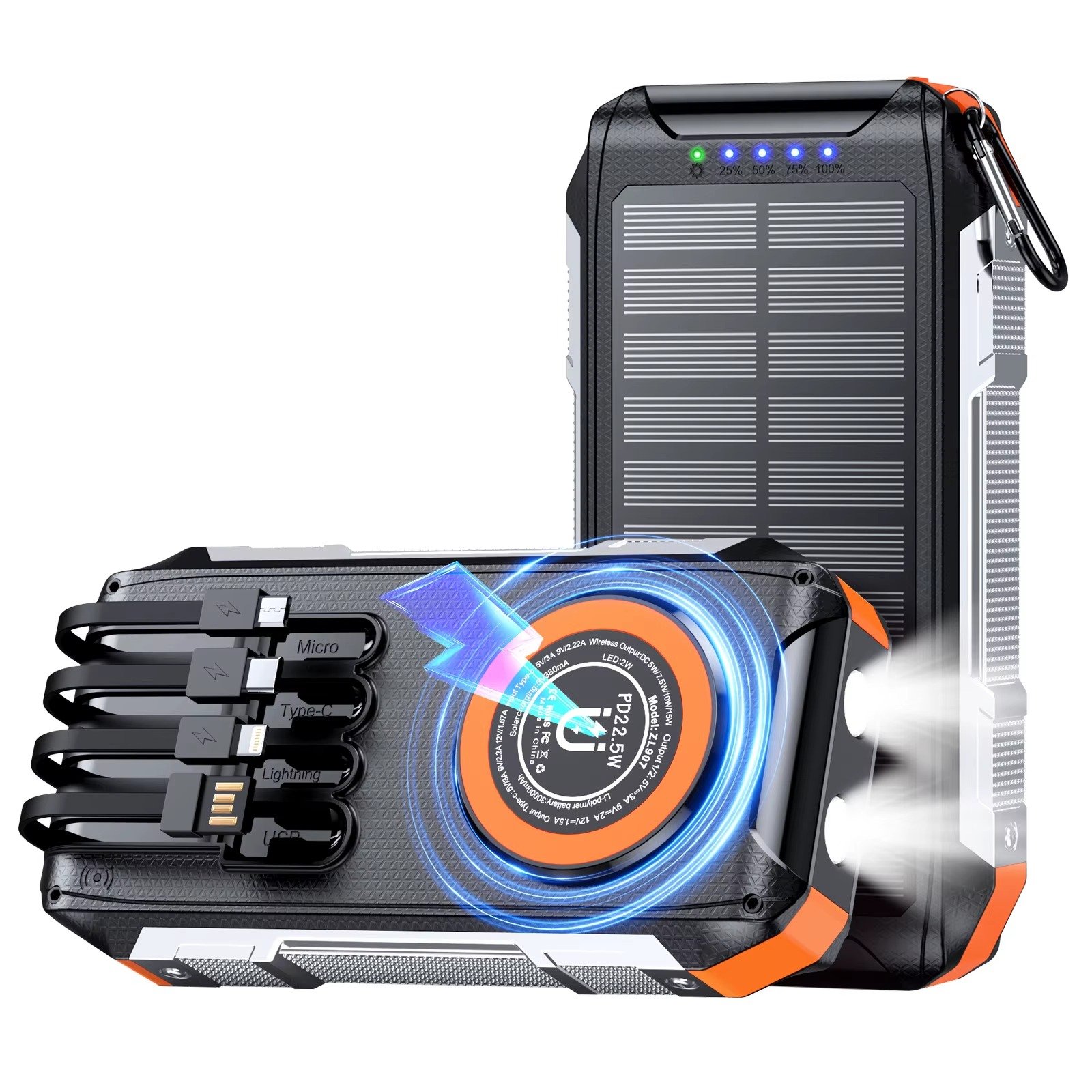 solar powered usb power bank