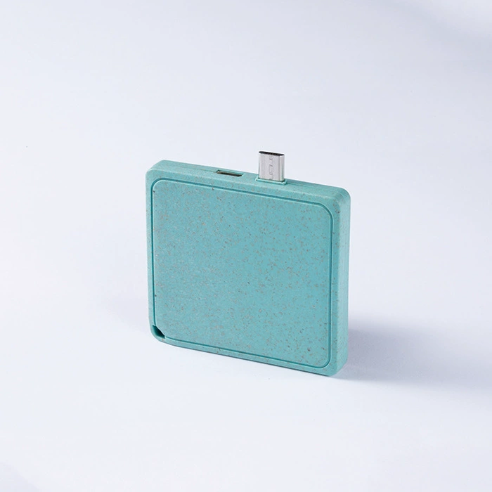 Teal Wheat Straw Type-C Power Bank