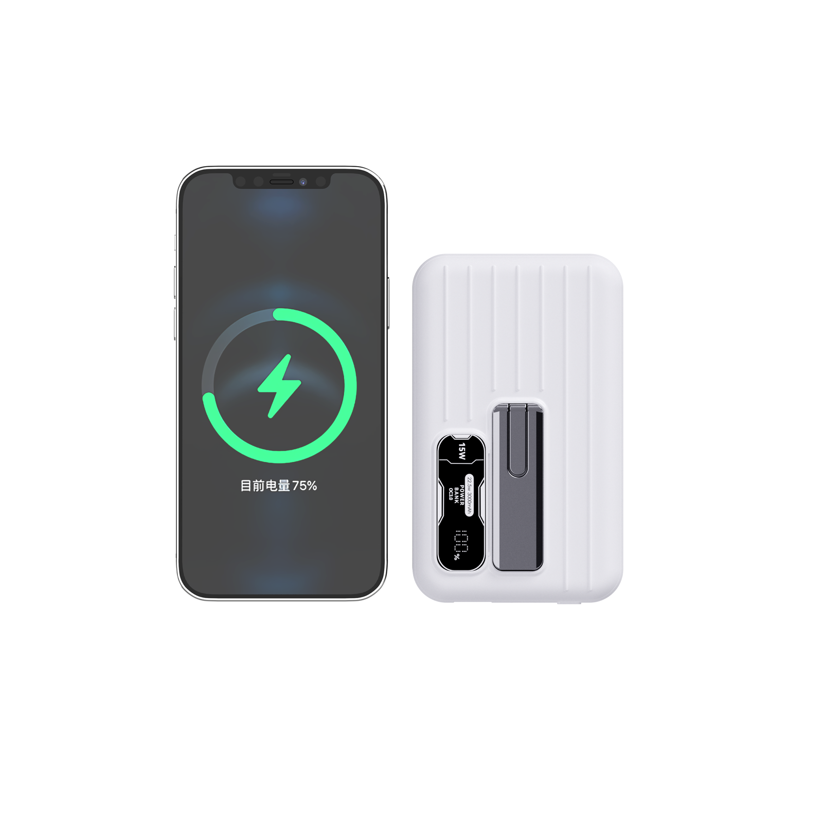 CHA-01 Charging iPhone via Magnetic Wireless Connection