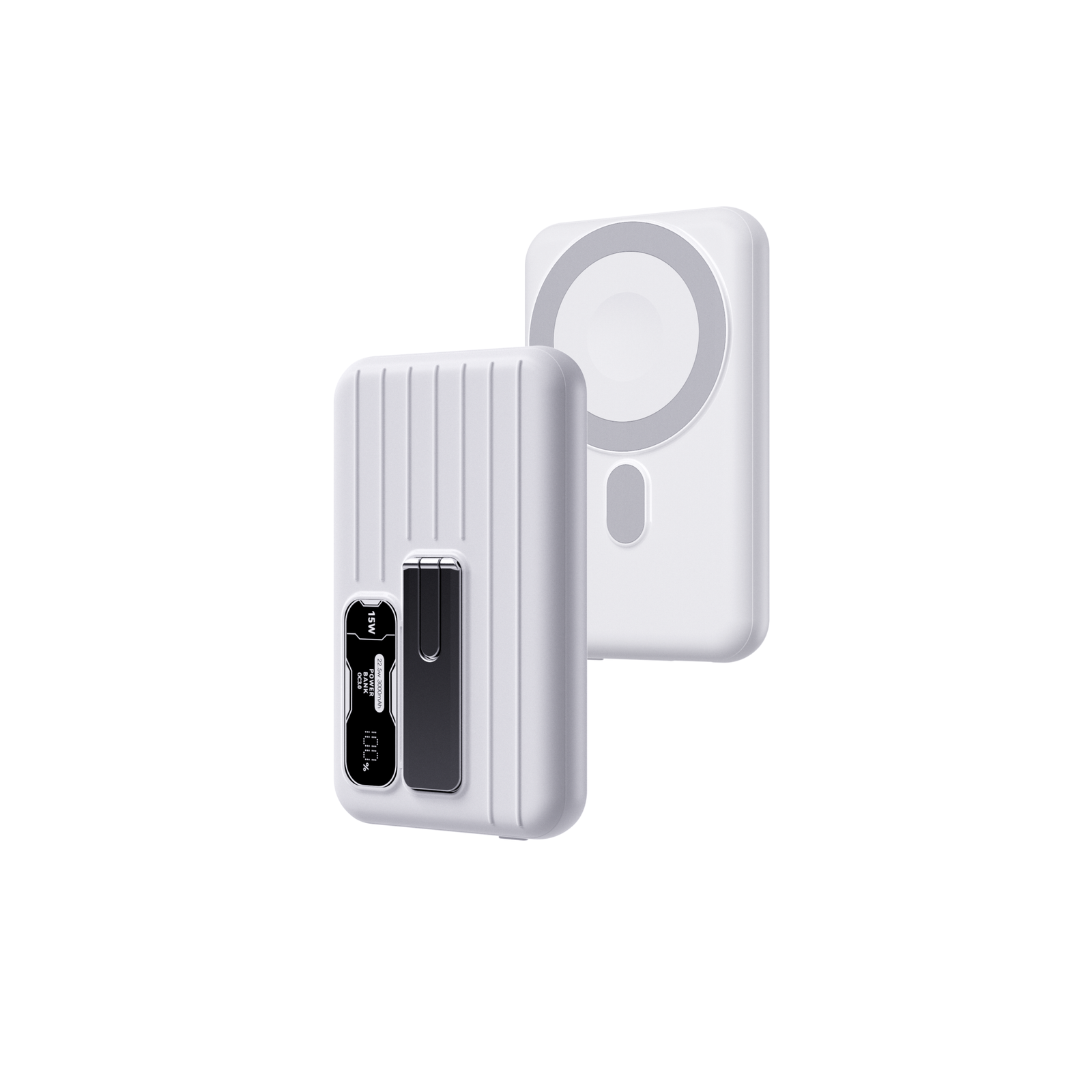 CHA-01 Front & Back Views of Portable Wireless Charger