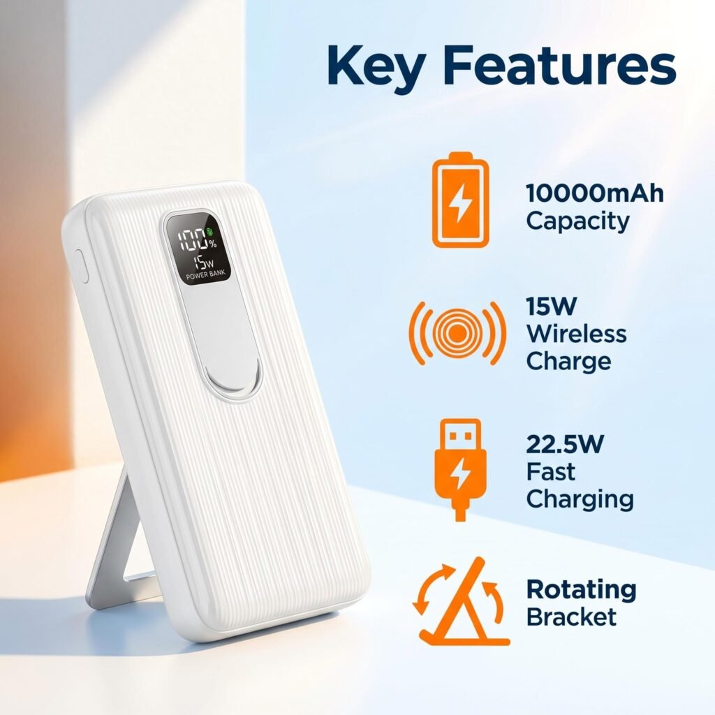 CHA-01 Key Features Overview – 10000mAh, 15W Wireless & 22.5W Fast Charge