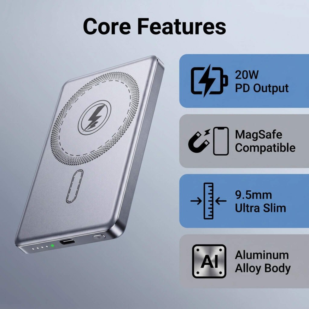 MAG17-Core Features PD 20W, MagSafe & Ultra Slim